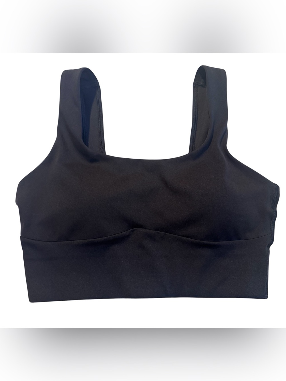 Gymshark Black Scoop Sports Bra with Wide Straps